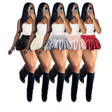 MB FASHION Satin Mini Bubble Skirt – Flirty High-Waist Statement Piece 1088LY