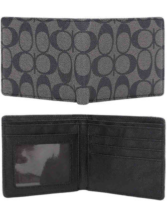 EVERY FASHION Signature Pattern Bifold Wallet with ID Window FT-1028