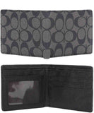 EVERY FASHION Signature Pattern Bifold Wallet with ID Window FT-1028