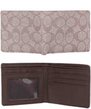 EVERY FASHION Signature Pattern Bifold Wallet with ID Window FT-1028