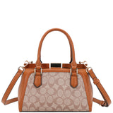 EVERY FASHION Monogram Satchel Bag Handle Crossbody Purse 1291