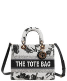 EVERY FASHION Elegant Woven Floral Tote Handbag DF7-9143