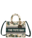EVERY FASHION Elegant Woven Floral Tote Handbag DF7-9143