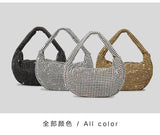 EVERY FASHION Sparkly Rhinestone Crystal Mesh Hobo Bag