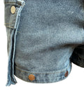 MB FASHION High-Waisted Detachable Cargo Overlay Jeans 8007LY