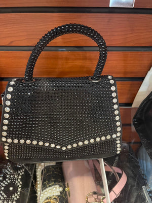 Every Fashion Rhinestone Studded Top Handle Bag