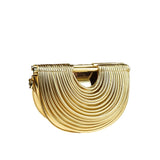 Every Fashion Half-Moon Statement Handle Bag with Layered Design