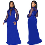 MB FASHION SEQUIN LACE UP MAXI DRESS 9052 PRE-ORDER