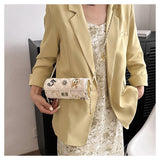 Every Fashion Quilted Mini Shoulder Bag with Decorative Charms