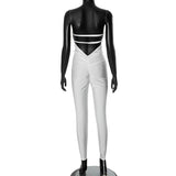 MB FASHION Strapless Bustier-Style Bodycon Jumpsuit 594