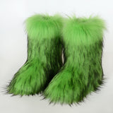 MB FASHION Short Faux Fur Winter Boots