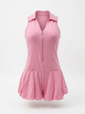 MB FASHION Halter Neck Ruffle Hem COTTON Bubble Romper 1330LY