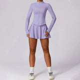 MALYBGG Summer Outdoor UV - Protection Long - Sleeve Sunproof Jacket with Quick - Dry Ice Silk Cool - Feeling Running &amp; Yoga Sportswear Set ZZ-27857