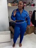 MB FASHION Zip-Up Cropped Jacket & Leggings Set 5033