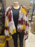 EVERY FASHION Shaggy Knit Fringe Statement Cardigan