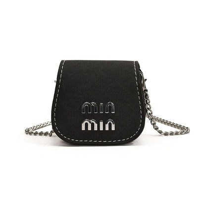 Every Fashion Mini Flap Crossbody Bag with Chain Strap and Logo Detail