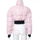 MB FASHION Cropped High-Collar Puffer Jacket 407