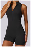 MB FASHION ZIPPER ACTIVE BODYCON ROMPER JUMPSUIT 8594LY