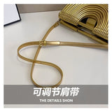 Every Fashion Half-Moon Statement Handle Bag with Layered Design