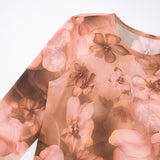 MB FASHION Floral Mesh Long Sleeve Top & Leggings Set 289