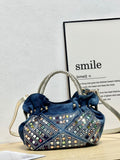 Every Fashion Glam Studded Tote with Braided Handle 59250