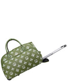 EVERY FASHION Patterned Rolling Travel Duffel Bag with Telescopic Handle DH-8720-3