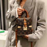 EVERY FASHION Luxury Inspired Monogram Small Top Handle Bag