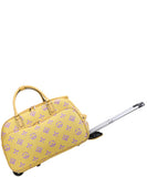 EVERY FASHION Patterned Rolling Travel Duffel Bag with Telescopic Handle DH-8720-3