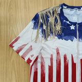 MB FASHION AMERICAN FLAG JULY 4 TOP 2071LY