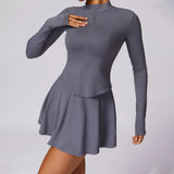 MALYBGG Summer Outdoor UV - Protection Long - Sleeve Sunproof Jacket with Quick - Dry Ice Silk Cool - Feeling Running &amp; Yoga Sportswear Set ZZ-27857