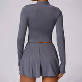 MALYBGG Summer Outdoor UV - Protection Long - Sleeve Sunproof Jacket with Quick - Dry Ice Silk Cool - Feeling Running &amp; Yoga Sportswear Set ZZ-27857