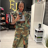 MB FASHION CAMO CROP OUTFIT TOP 9151LY