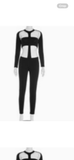 MB FASHION Long Sleeve Sheer Panel Cutout Jumpsuit 341