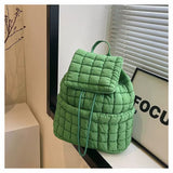 EVERY FASHION Quilted Puffer Backpack with Flap Closure