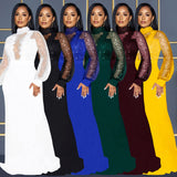 MB FASHION SEQUIN LACE UP MAXI DRESS 9052 PRE-ORDER