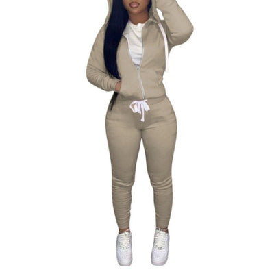MB FASHON Zip-Up Hoodie and Jogger Pants Two-Piece Tracksuit Set 1153R FLEECE XXL