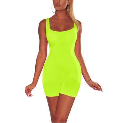 MB FASHION Sleeveless Bodycon Romper – Stretchy Fitted One-Piece Jumpsuit 416