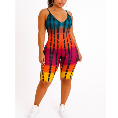 MB FASHION Casual Sleeveless V-Neck Jumpsuit with Pockets 8434R