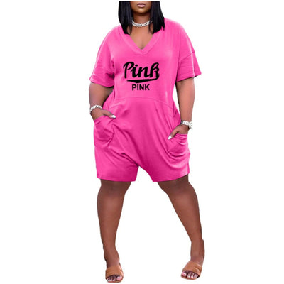 MB FASHION POCKET STRAIGHT SHORT JUMPSUIT 8257R