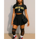MB FASHION High-Waisted Pleated Mini Skirt 1347LY