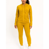 MB FASHION Zip-Up Top and High-Waisted Leggings Two-Piece Set 10569R