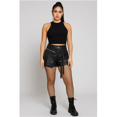 MB FASHION MINI SKIRT WRAP SHORT WITH STRETCH 0659LY
