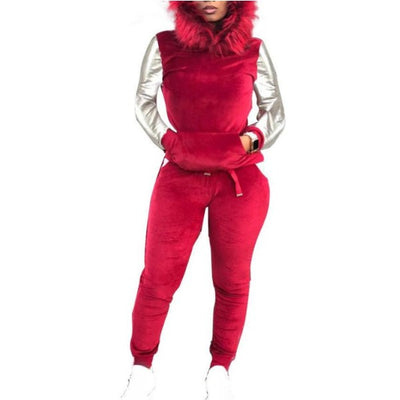 MB FASHION VELOUR  FAUX FUR SETS 8092