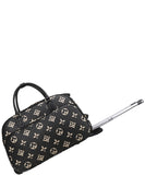 EVERY FASHION Patterned Rolling Travel Duffel Bag with Telescopic Handle DH-8720-3