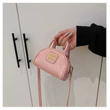 Every Fashion Mini Patent Dome Handbag with Top Handles and Crossbody Strap