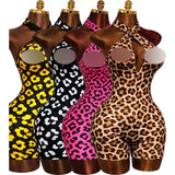 MB FASHION Sexy Halter Neck Crisscross Cutout Romper 6105