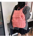 EVERY FASHION Quilted Puffer Backpack with Flap Closure