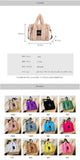 EVERY FASHION Plush Faux Fur Tote Bag with Top Handles