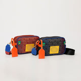 EVERY FASHION Geometric Print Crossbody Bag with Contrast Accents and Tags