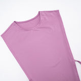 MB FASHION Sleeveless Cut-Out Ruched Set 290